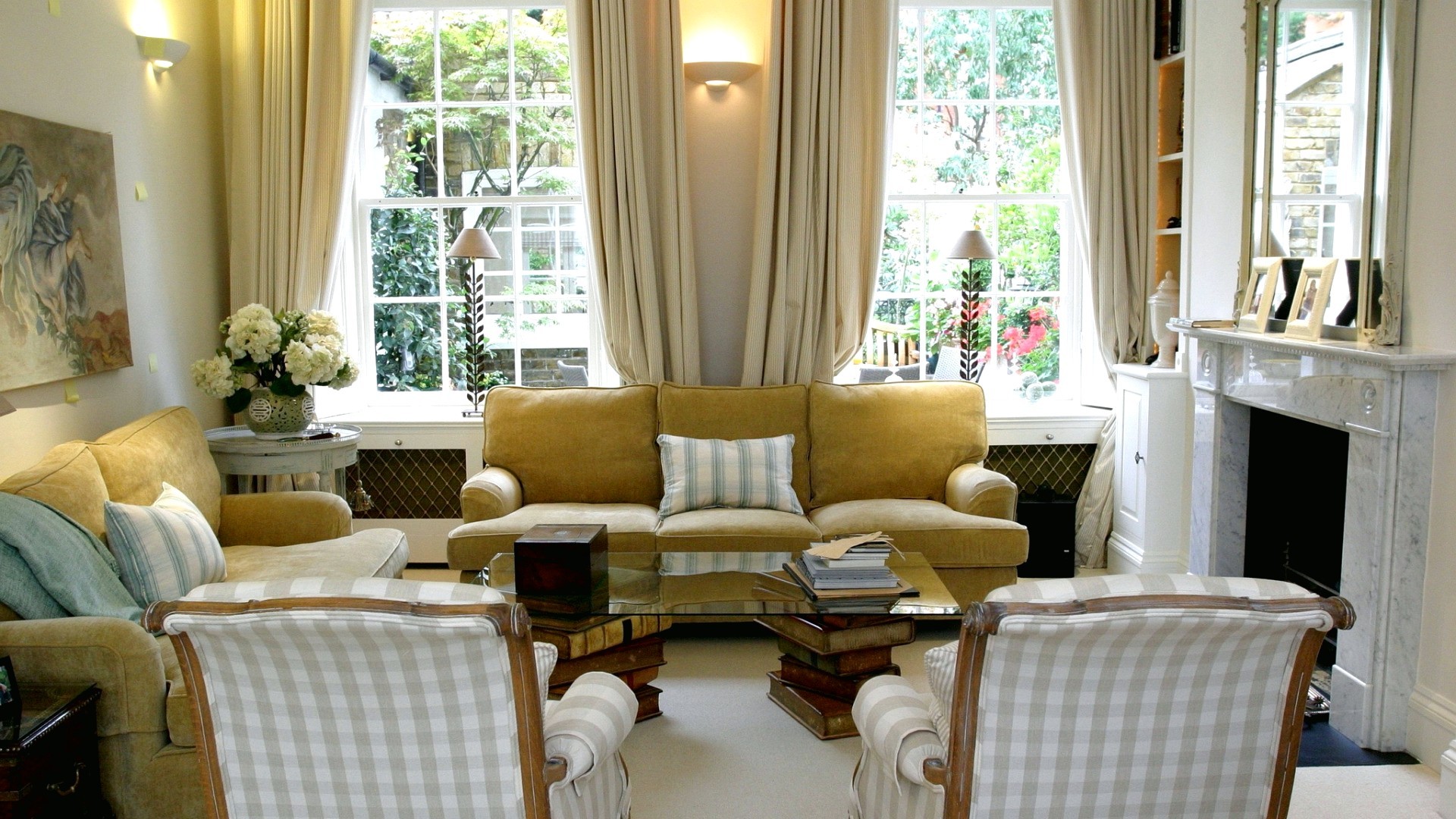 picture: interiör, design, soffa, stol, öppen spis (image)