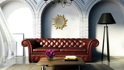 style, ornaments, living, decoration art deco, red, leather - image
