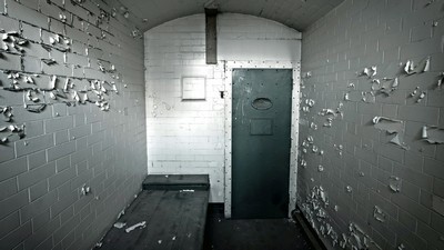 interiør, celle, fængsel, indretning, smuk, flot - image